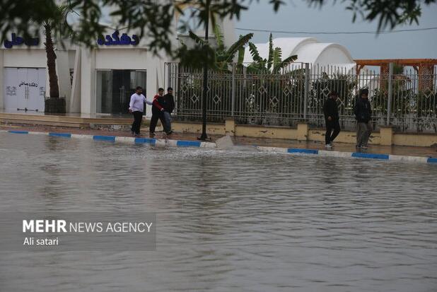 آبگرفتگی معابر در کیش