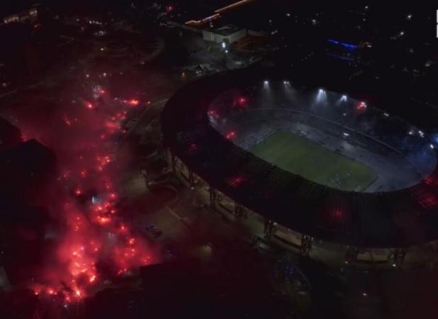 آتش‌بازی دیدنی هواداران ناپولی خواب را از چشم شهر گرفت