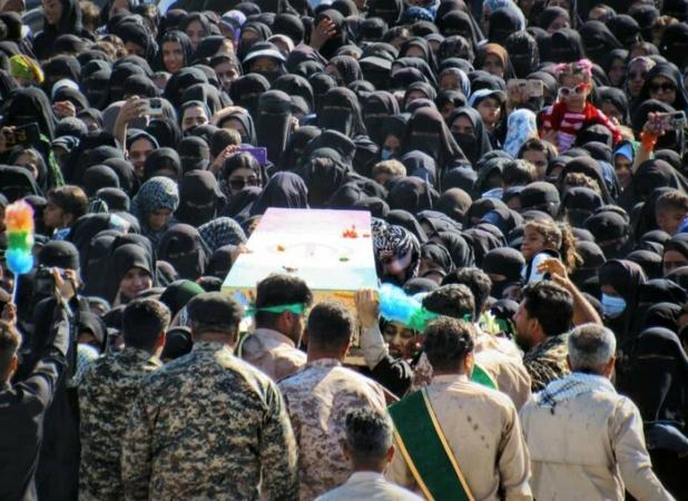 مراسم تشییع و تدفین شهید گمنام در دهستان جکدان بشاگرد