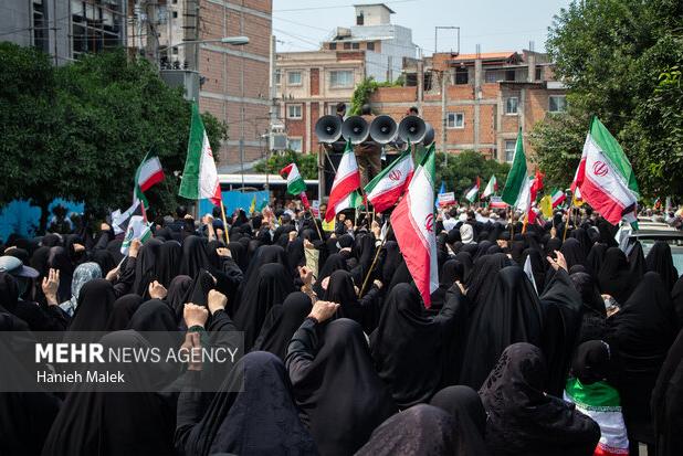 انزجار گلستانی‌ها از جنایات رژیم صهیونیستی در راهپیمایی«جمعه‌های خشم»