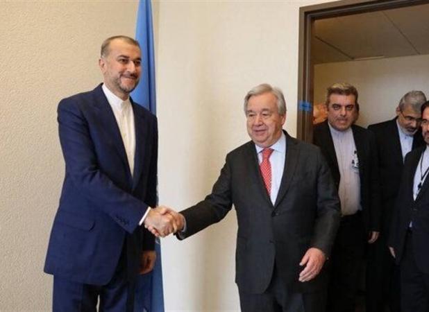 دیدار امیرعبداللهیان با دبیرکل سازمان ملل در ژنو