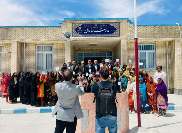 مدرسه ۶ کلاسه در روستای آبگاه نیکشهر به بهره برداری رسید