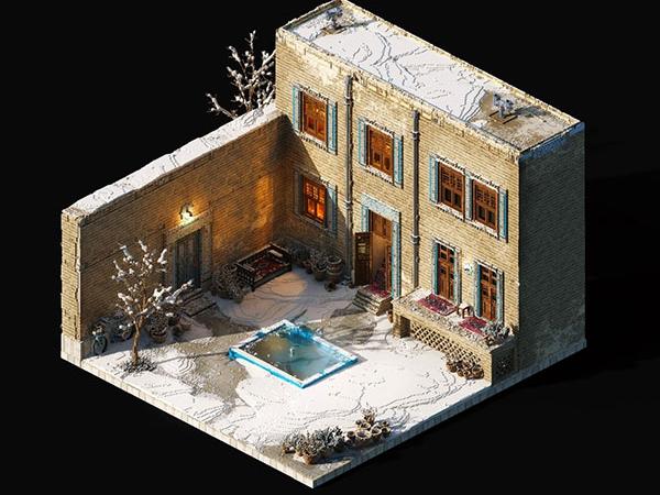 هنرمندی که خیال‌انگیزترین «خانه‌های ایرانی» را خلق می‌کند