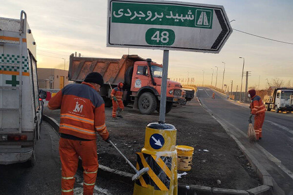 طرح پاکسازی فاز نخست بزرگراه شهید بروجردی به اجرا درآمد