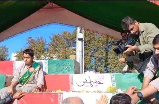 تشییع پیکرهای مطهر ۱۰ شهید گمنام در ساری