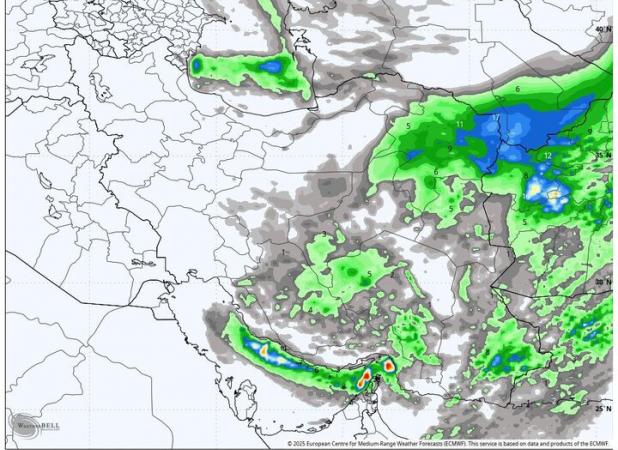 وقوع بارش‌های سیلابی در راه ۴ استان؛ کاهش تدریجی بارندگی از هفته آینده