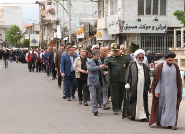 برپایی دسته عزاداری سالگرد شهدای خدمت در آستارا