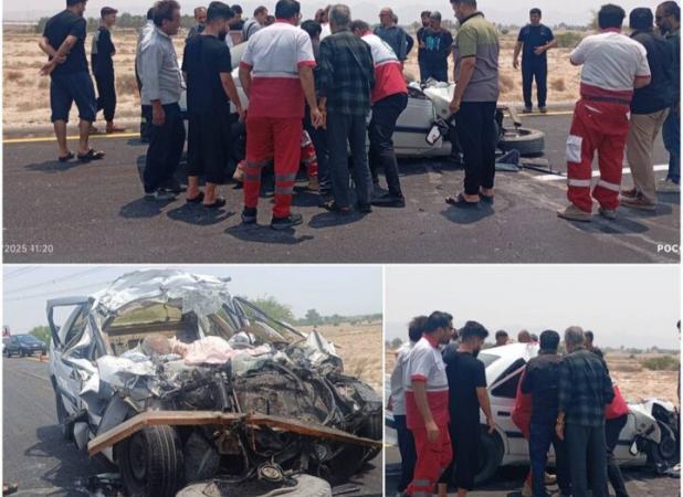 ۳ جانباخته و ۲ مصدوم در حادثه رانندگی محور خورموج به کاکی