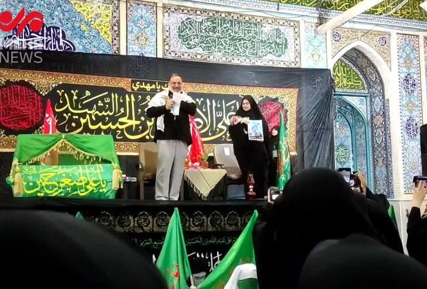 فرزند یک ماهه شهید دریکوند در همایش شیرخوارگان حسینی