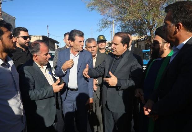 بازدید استاندار ایلام از شهرک «هزارانی» و مردم سیل‌زده