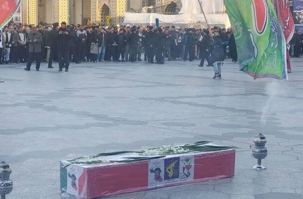 اقامه نماز بر پیکر مطهر شهید امنیت «مهدی ظریف»