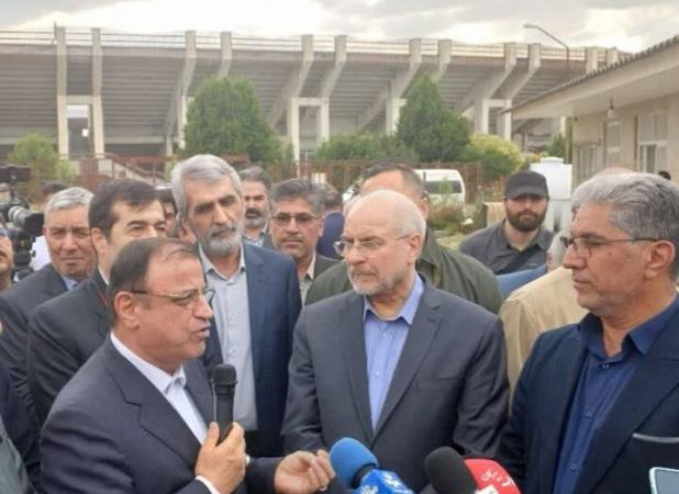 قالیباف از سالن ۶ هزار نفری کریم‌آباد گرگان بازدید کرد