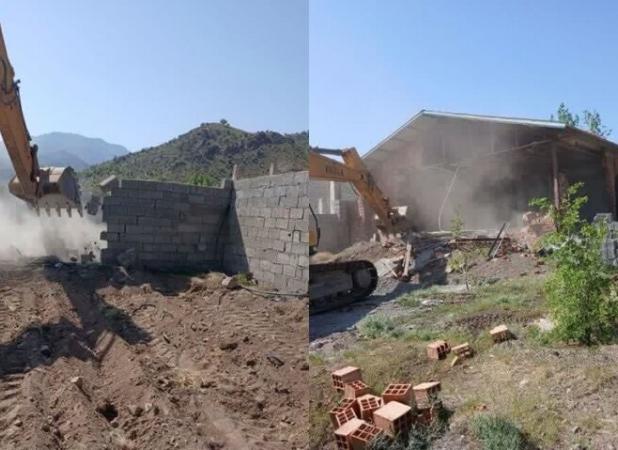 ۳۷ فقره بنای غیر مجاز در مزارع بابل تخریب شد