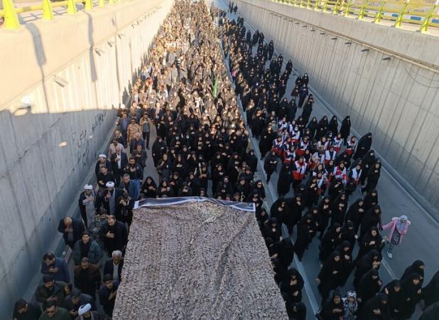 حضور باشکوه مردم ایلام در تشییع پیکر مطهر شهدای گمنام