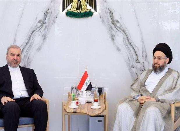 دیدار رهبر جریان حکمت ملی عراق و سفیر ایران در بغداد