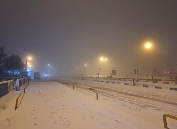 بارش برف گردنه امین‌الله بجنورد را سفیدپوش کرد