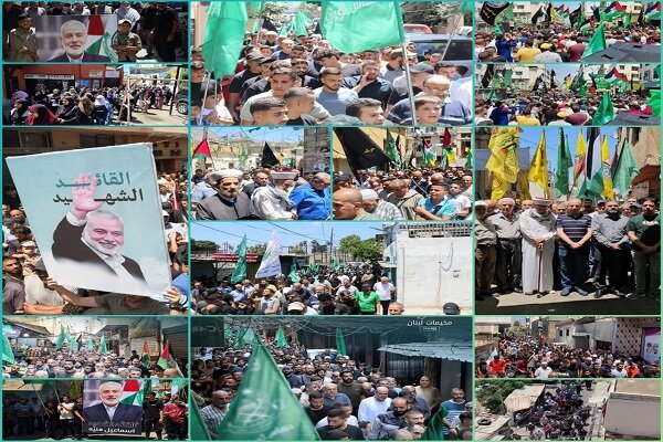 خشم فلسطینی‌های ساکن اردوگاههای لبنان از ترور هنیه+فیلم