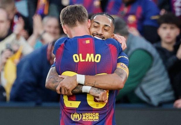 صدرنشینی بارسلونا با درخشش اولمو