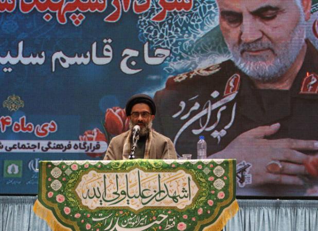 طاهری: امروز کشور به مکتب حاج قاسم برای مقابله با دشمن نیاز دارد