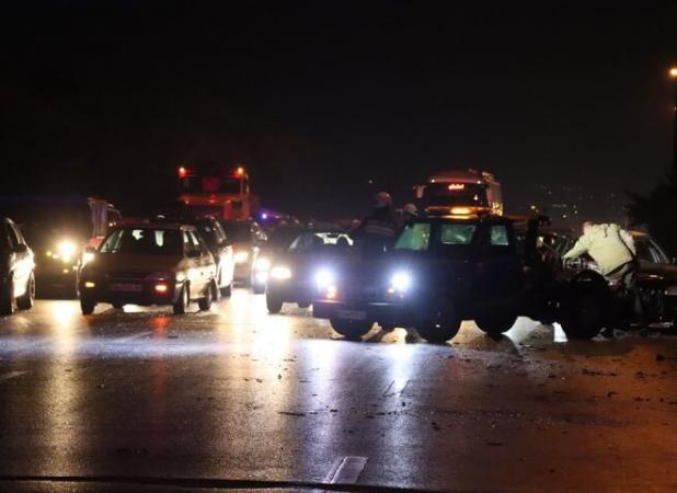 تصادف زنجیره‌ای در محور محلات_خمین با ۱۰ مصدوم