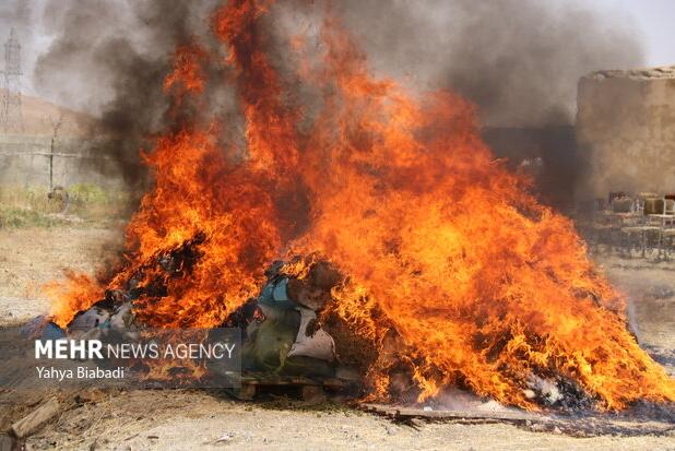 امحای ۶۵۰ کیلوگرم مواد مخدر در اردبیل