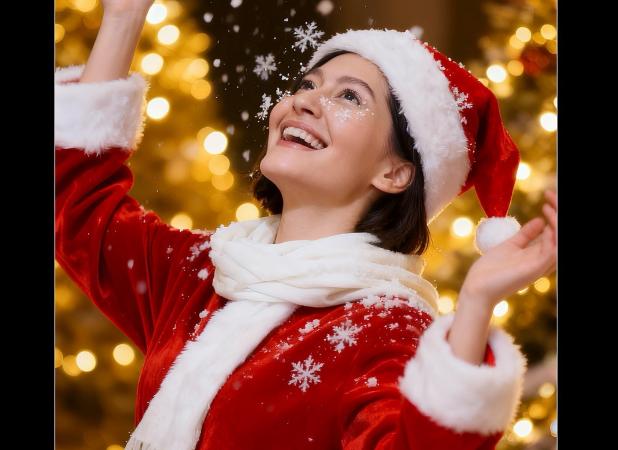 «پردیس احمدیه» لباس بابانوئل پوشید!