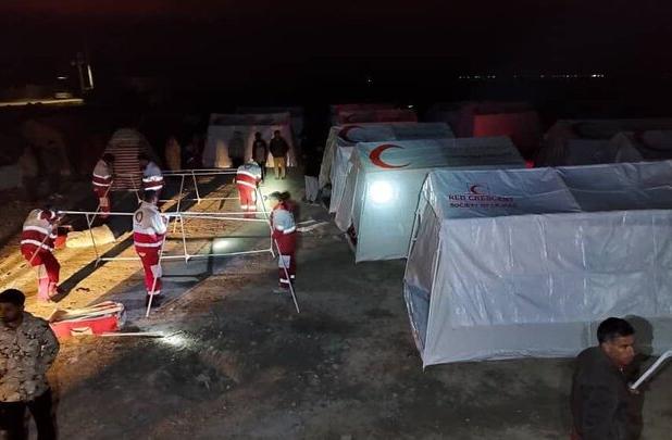 اسکان بیش از ۴۵۰ نفر در اردوگاه هلال احمر منطقه دژگاه فراشبند