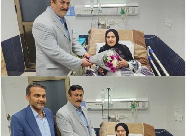 فرماندار دیلم با مادر شهید بازویی دیدار کرد