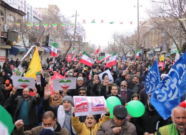 گزارشی از حضور حماسی مردم کرمانشاه در راهپیمایی ۲۲ بهمن