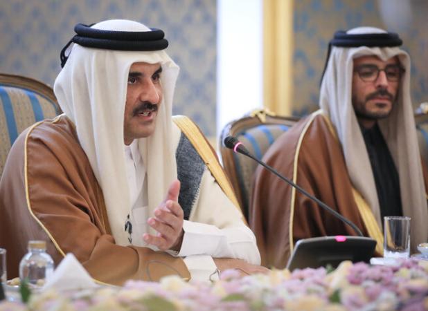 تأکید امیر قطر بر افزایش حجم تجارت با ایران