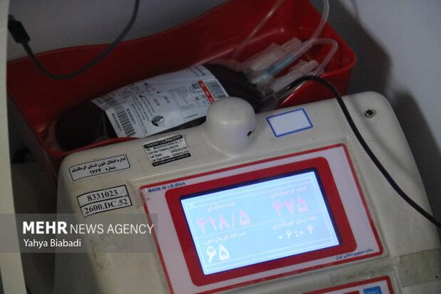 کاروان اهدای خون در صحنه مستقر می‌شود