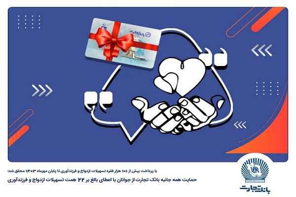 حمایت بانک تجارت ازجوانان با اعطای۲۲ همت تسهیلات