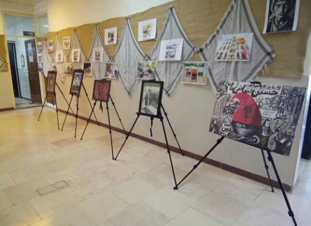 نمایشگاه هنری دانشگاه آزاد جیرفت افتتاح شد