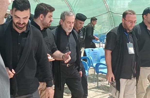 حضور عباس عراقچی در مسیر پیاده روی اربعین