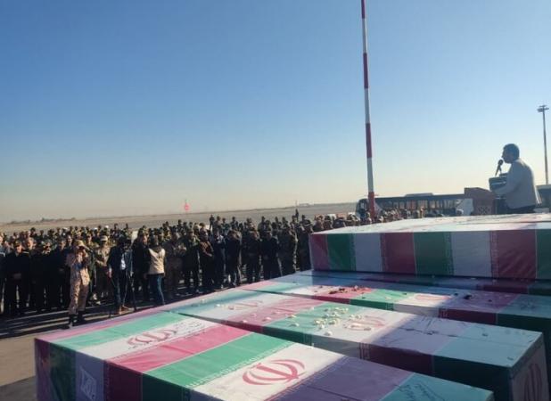 پیکر مطهر ۱۴ شهید گمنام وارد مشهدالرضا(ع) شد