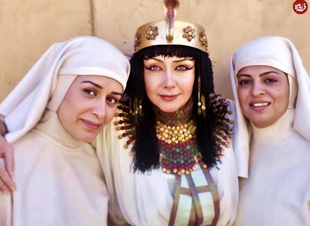 دو قاب خاص از زلیخا در پشت‌صحنه سریال یوسف پیامبر