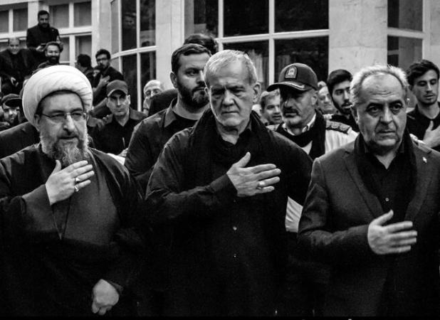 عزاداری دستجات حسینی در تبریز با حضور رییس جمهور