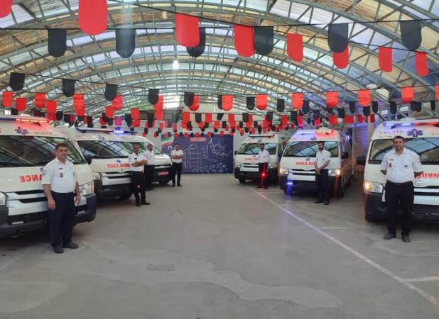 ورود ۶ دستگاه آمبولانس جدید به ناوگان اورژانس قم