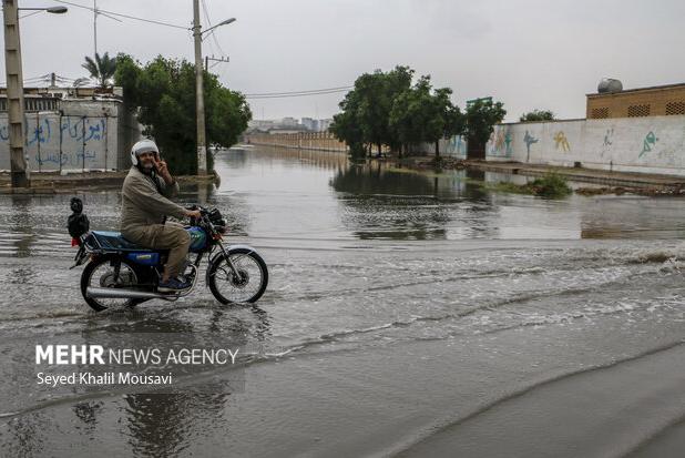 آبگرفتگی در خیابان‌های بندرکنگ