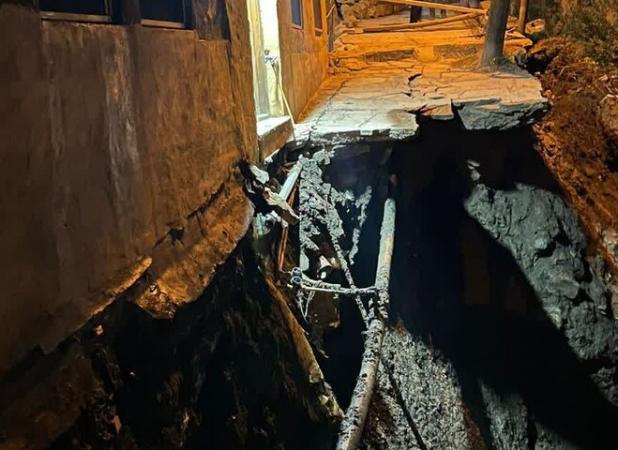رانش ناگهانی یکی از معبرهای شهرک تاریخی ماسوله