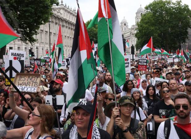 تظاهرات گسترده حامیان فلسطین در پایتخت انگلیس
