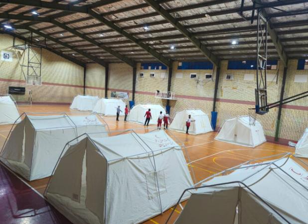 ۶ کمپ اسکان اضطراری هلال‌احمر هرمزگان برپا شد