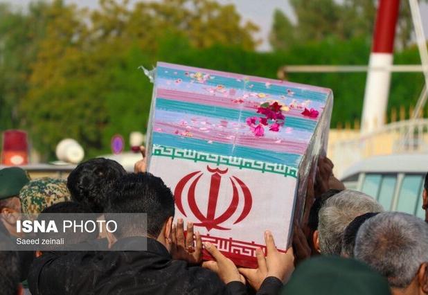 ورود پیکر مطهر ۷ شهید گمنام دوران دفاع مقدس به کرمانشاه