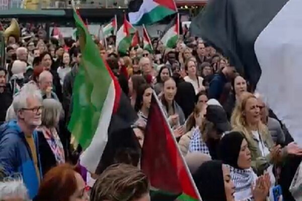 تظاهرات گسترده حمایت از فلسطین در سوئد+فیلم