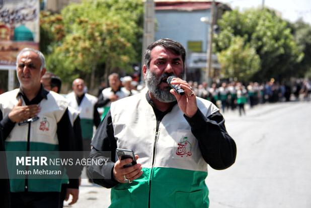 کاروان خادمیاران رضوی کرمانشاه در عزای امام مهربانی‌ها