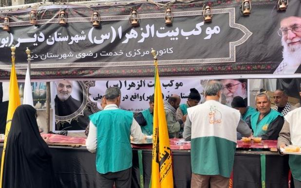 استقرار موکب بیت‌الزهرا(س) شهرستان دیّر در کرمان