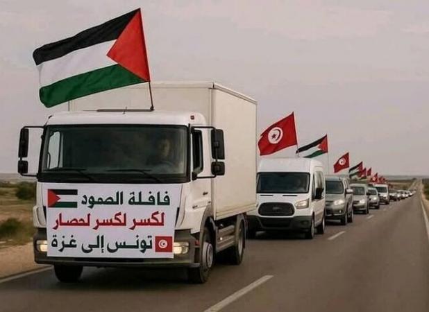«کاروان پایداری» در ایستگاه «زاویه» لیبی؛ حرکت به سمت غزه ادامه دارد