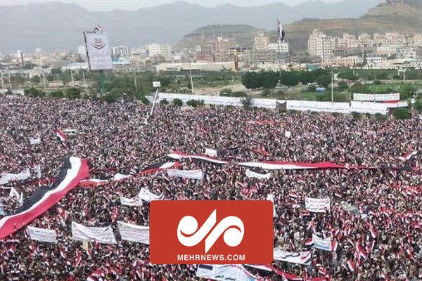 شعار میلیونی ملت غیور یمن ؛ ای رهبر محبوب ما، تل آویو را بزن