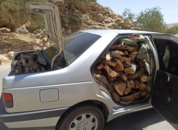 خودروی شوتی حامل چوب قاچاق در گچساران توقیف شد