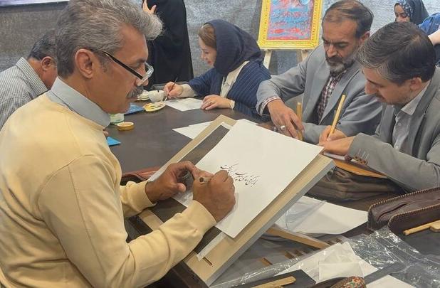 همنویسی اساتید خوشنویسی قوچان در روز ملی خوشنویسی
